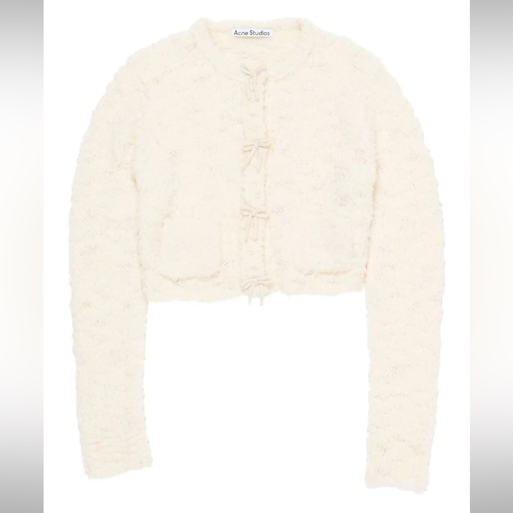 Acne Studios White Teddy Jacket